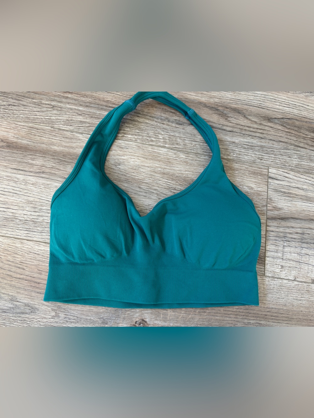Teal Halter Active Top/Bra